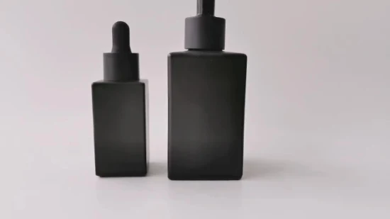 化粧品ガラススポイトボトル包装高級マット黒髪エッセンシャルオイル卸売空の 10 ミリリットル 15 ミリリットル 30 ミリリットル 50 ミリリットル 100 ミリリットル 120 ミリリットルつや消し香水ガラスボトル